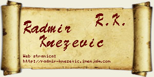 Radmir Knežević vizit kartica